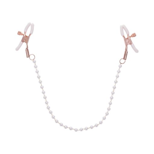 Sportsheets Sex & Mischief Peaches 'N Creame Pearl Nipple Clamps - Image 3