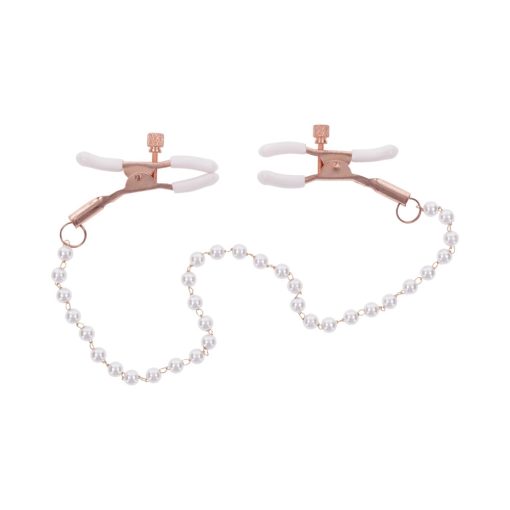 Sportsheets Sex & Mischief Peaches 'N Creame Pearl Nipple Clamps - Image 4