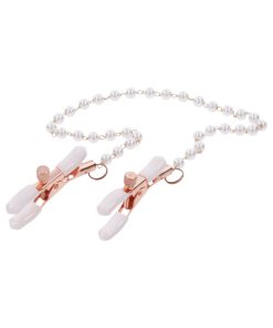 Sportsheets Sex & Mischief Peaches 'N Creame Pearl Nipple Clamps