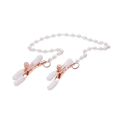 Sportsheets Sex & Mischief Peaches 'N Creame Pearl Nipple Clamps - Image 5