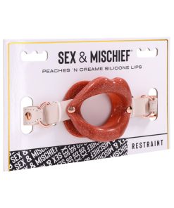Sportsheets Sex & Mischief Peaches 'N Creame Silicone Lips Gag