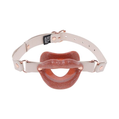 Sportsheets Sex & Mischief Peaches 'N Creame Silicone Lips Gag - Image 4