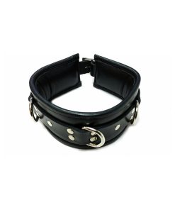 Rouge Leather Padded Collar Black