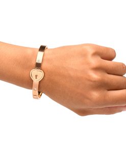 Master Series Cuffed Locking Bracelet & Key Necklace Rose Gold
