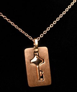 Master Series Cuffed Locking Bracelet & Key Necklace Rose Gold
