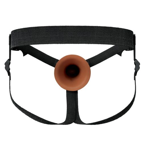 Fantasy X-Tensions Elite Hollow Silicone Strap-On 6 In. Brown - Image 5
