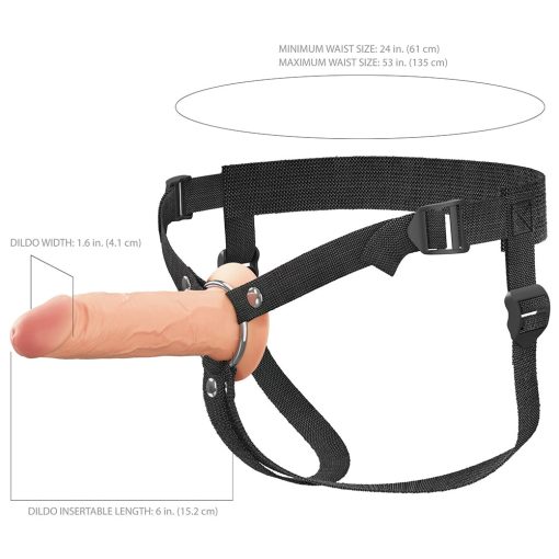 Fantasy X-Tensions Elite Hollow Silicone Strap-On 6 In. Light - Image 8
