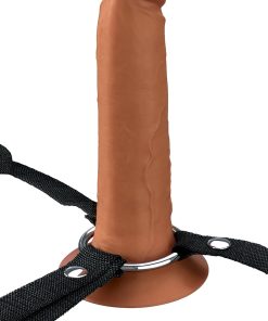 Fantasy X-Tensions Elite Hollow Silicone Strap-On 7 In. Brown