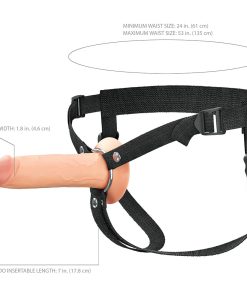 Fantasy X-Tensions Elite Hollow Silicone Strap-On 7 In. Light