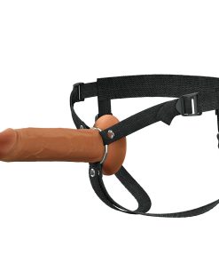 Fantasy X-Tensions Elite Hollow Silicone Strap-On 8 In. Brown