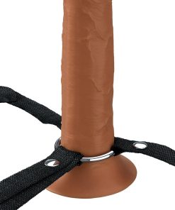 Fantasy X-Tensions Elite Hollow Silicone Strap-On 8 In. Brown