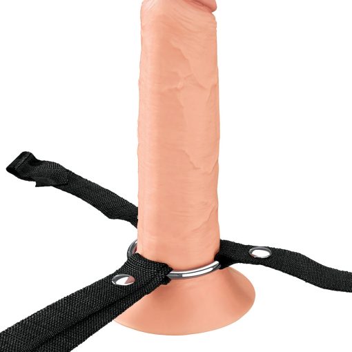 Fantasy X-Tensions Elite Hollow Silicone Strap-On 8 In. Light - Image 6