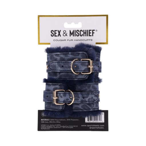 Sportsheets Sex & Mischief Cougar Fur Handcuffs - Image 10