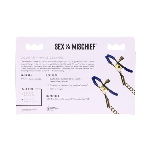 Sportsheets Sex & Mischief Cougar Nipple Clamps - Image 9