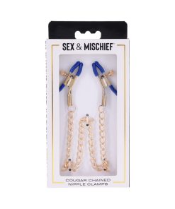 Sportsheets Sex & Mischief Cougar Chained Nipple Clamps