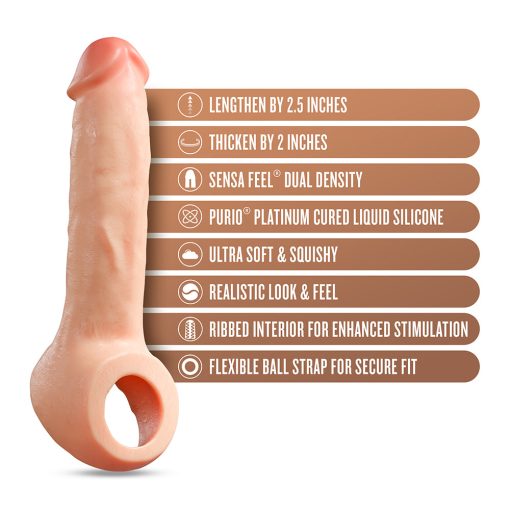 Performance Plus Thrive 2.5 In. Silicone Penis Xtender Beige - Image 7