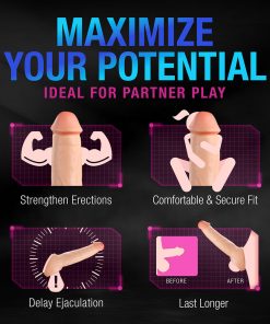 Performance Plus Thrive 2.5 In. Silicone Penis Xtender Beige