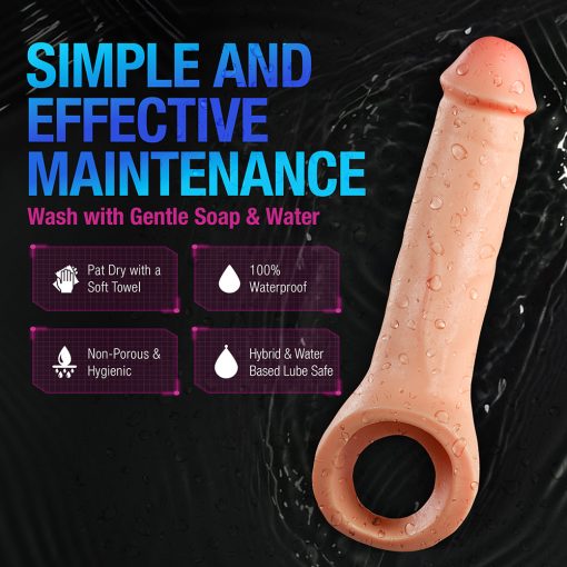 Performance Plus Thrive 2.5 In. Silicone Penis Xtender Beige - Image 14
