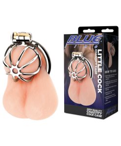 Blue Line Little Cock Chastity Cage