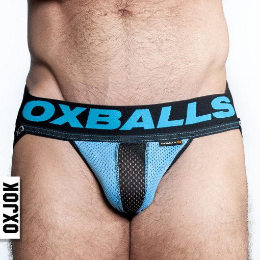 Oxballs Oxjok Airmesh Swagger Slider-Strap Jock Sky Blue M - Image 2