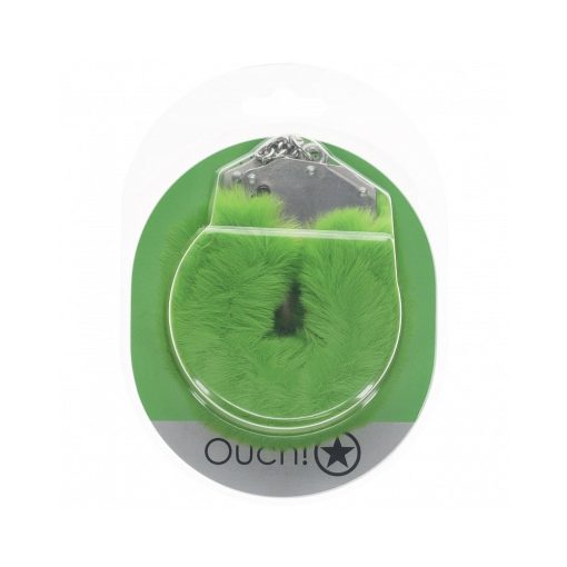Ouch! Heavy-Duty Fluffy Handcuffs Green - Image 2