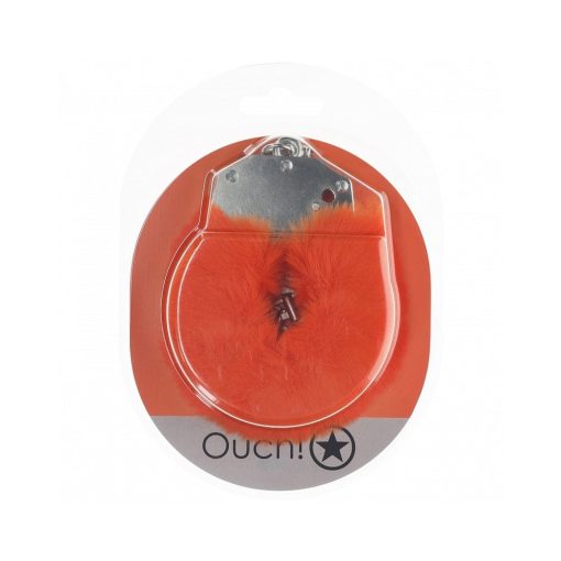 Ouch! Heavy-Duty Fluffy Handcuffs Orange - Image 2