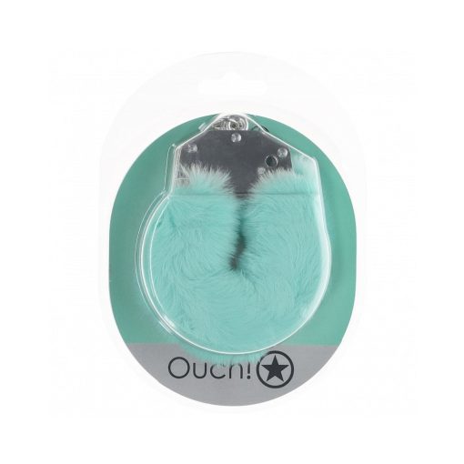 Ouch! Heavy-Duty Fluffy Handcuffs Powder Green - Image 2