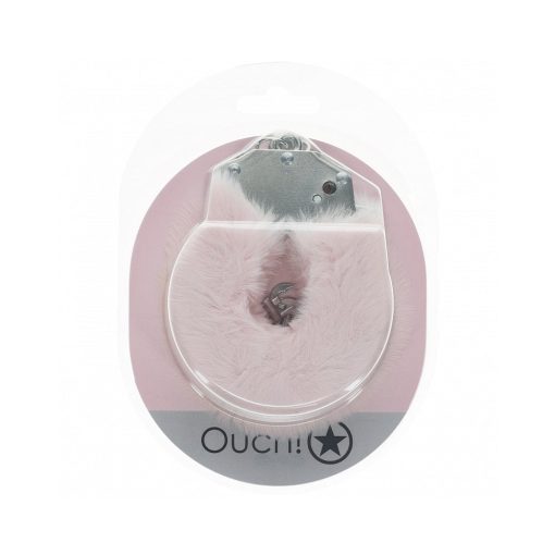 Ouch! Heavy-Duty Fluffy Handcuffs Powder Pink - Image 2