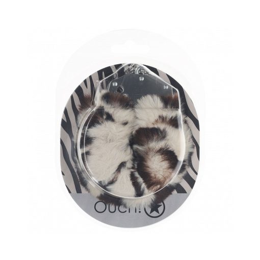 Ouch! Heavy-Duty Fluffy Handcuffs Snow Leopard - Image 2