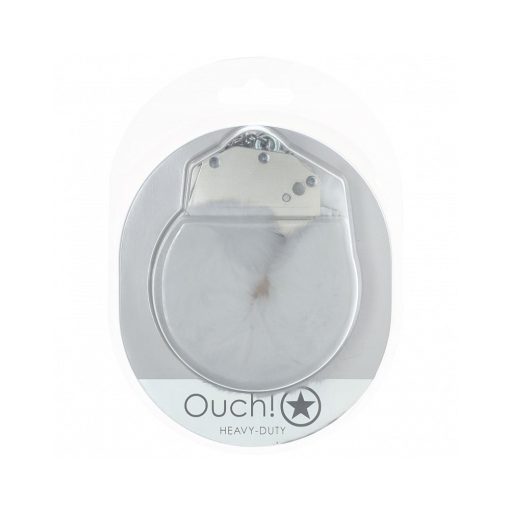 Ouch! Heavy-Duty Fluffy Handcuffs White - Image 2