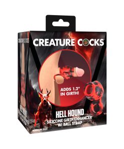 Creature Cocks Hell Hound Silicone Girth Enhancer With Ball Strap M