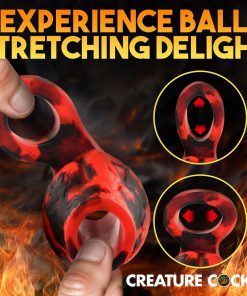 Creature Cocks Hell Hound Silicone Girth Enhancer With Ball Strap M