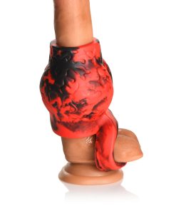 Creature Cocks Hell Hound Silicone Girth Enhancer With Ball Strap L