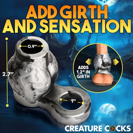 Creature Cocks Night Prowler Silicone Girth Enhancer With Ball Strap M - Image 14