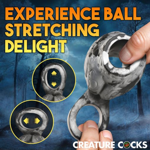 Creature Cocks Night Prowler Silicone Girth Enhancer With Ball Strap L - Image 14