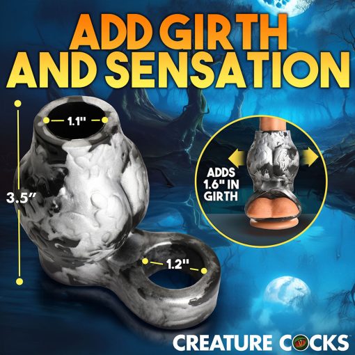 Creature Cocks Night Prowler Silicone Girth Enhancer With Ball Strap L - Image 15