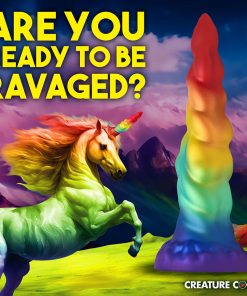 Creature Cocks Rainbow Horn Silicone Dildo