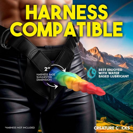 Creature Cocks Rainbow Horn Silicone Dildo - Image 9