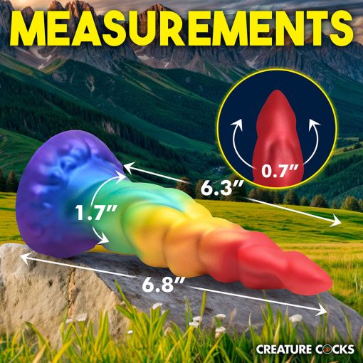 Creature Cocks Rainbow Horn Silicone Dildo - Image 11