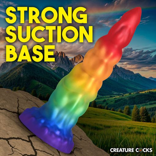 Creature Cocks Rainbow Horn Silicone Dildo - Image 12