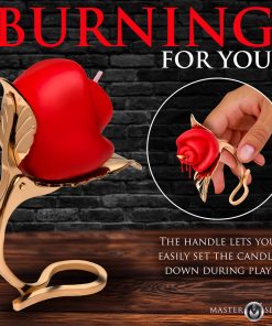 Master Series Burning Passion Rose Candle With Holder