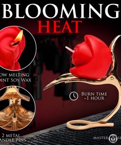 Master Series Burning Passion Rose Candle With Holder