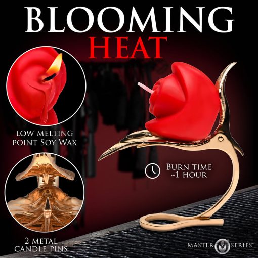 Master Series Burning Passion Rose Candle With Holder - Image 8