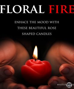 Master Series Fire Garden 3-Piece Rose Candle Set Black/Purple/Red