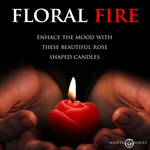 Master Series Fire Garden 3-Piece Rose Candle Set Black/Purple/Red - Image 5