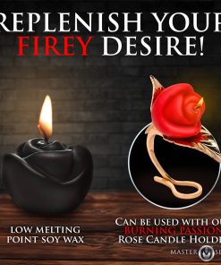 Master Series Fire Garden 3-Piece Rose Candle Set Black/Purple/Red