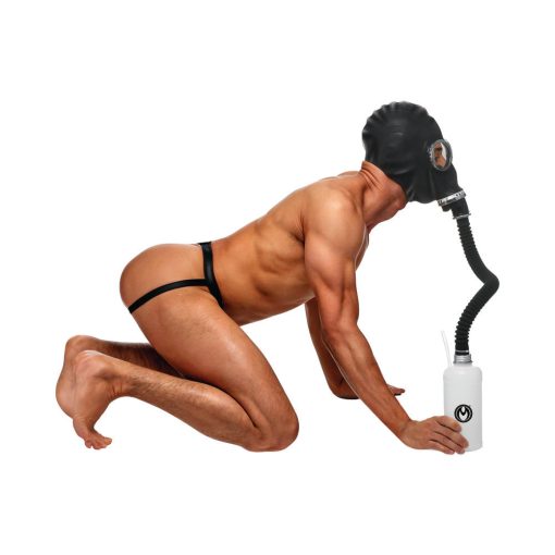 Master Series Rubber Gas Mask With Bottle - Image 2