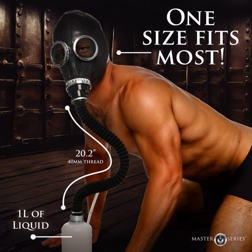 Master Series Rubber Gas Mask With Bottle - Image 6