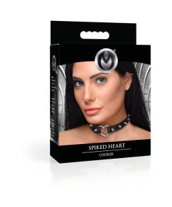Master Series Spiked Heart Choker Black