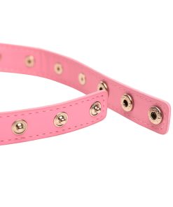 Master Series Spiked Heart Choker Pink
